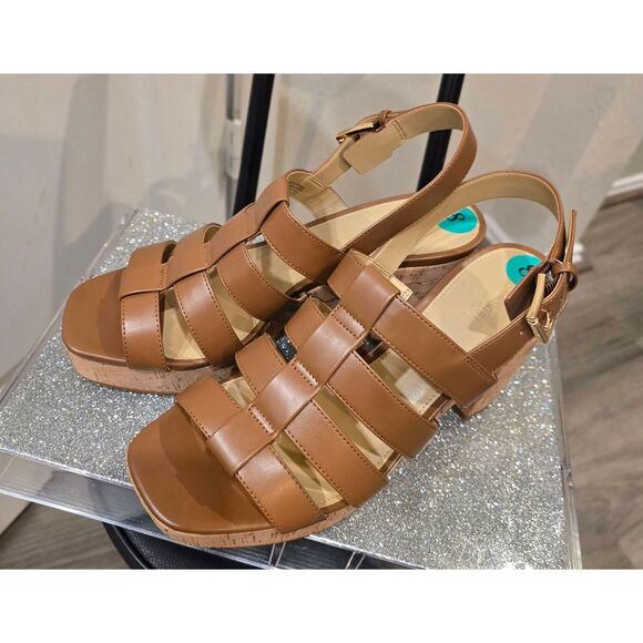 Michael Kors Reed Platform Sandal-  Cognac - Picture 4 of 8